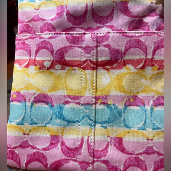 Coach Hampton Scribble Stripe Swingpack Crossbody Bag Purse - Picture 10 of 15